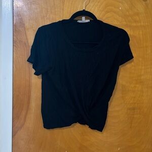 Black Cross-Front Women's Top